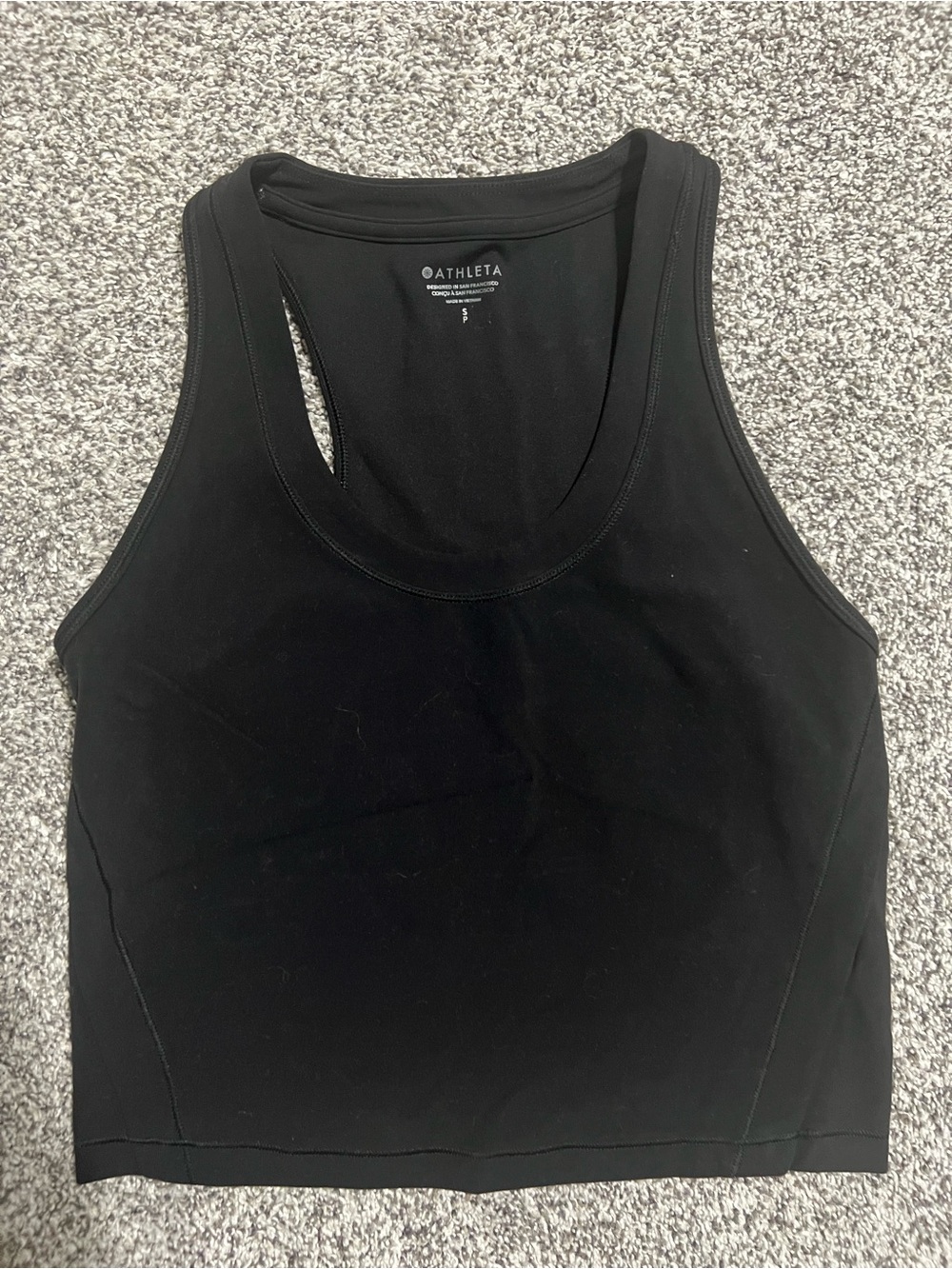 Athleta Black Scoop Neck Racerback Tank